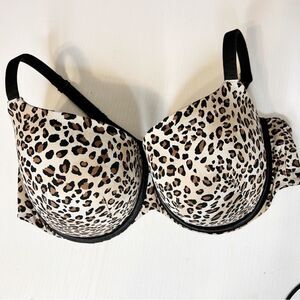 Cacique Animal Print Leopard Print Bra 44E (DD)